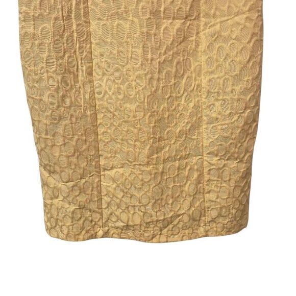 Dressbarn Women's Yellow Polyester / Spandex Lined Jacquard Dress - Picture 4 of 15